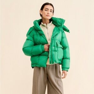 NUULY NVLT Vibrant Green Puffer Jacket